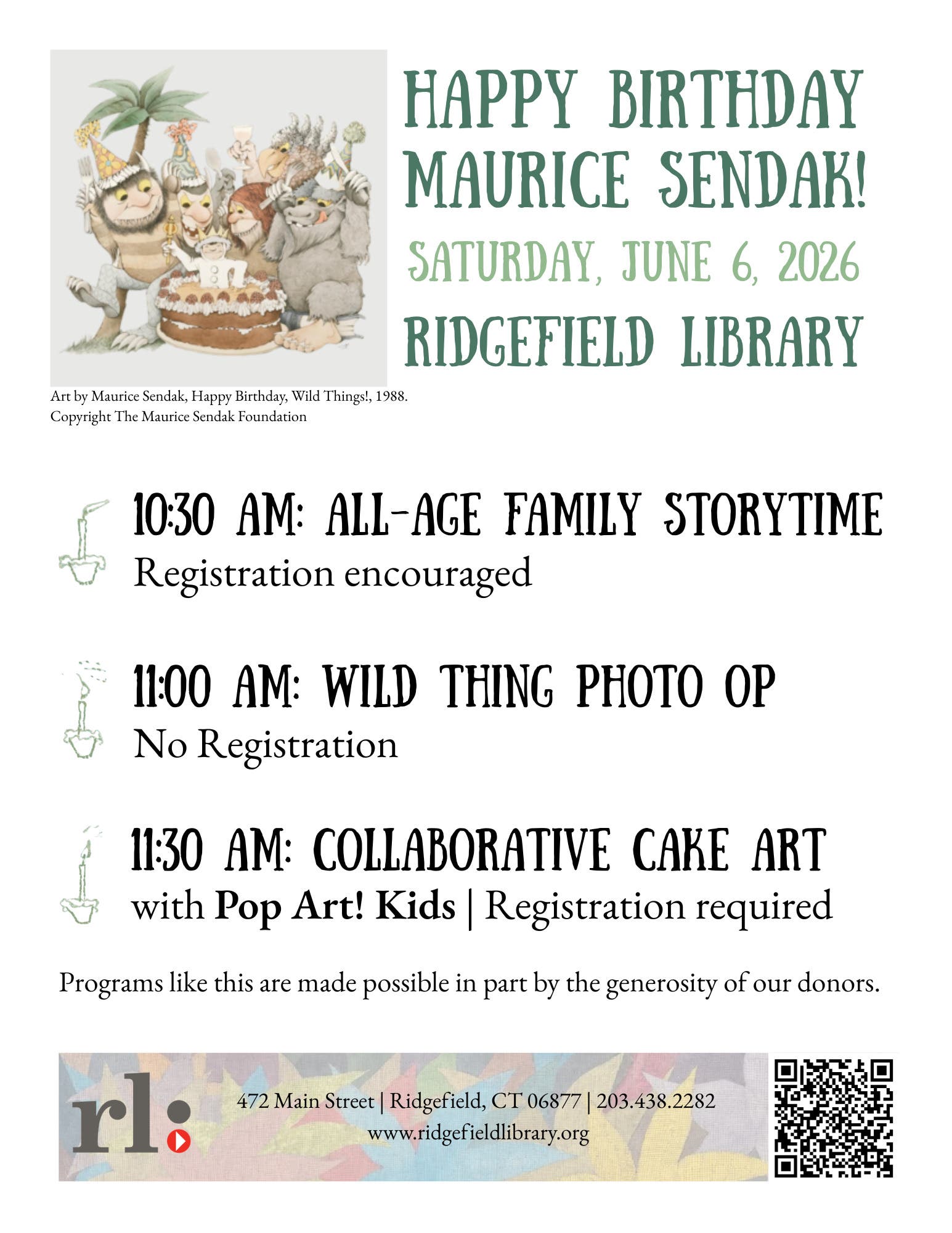 Happy Birthday, Maurice Sendak! Family Fun at the Ridgefield Library