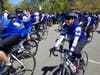 Officers of the Police Unity Tour as they departed from the Parsippany Hilton, for their 300-mile bicycle ride to the Memorial.