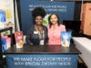 Secretary Way connects with Health Enhanced Foods, a Black-owned business from Rockaway, NJ, at the Fancy Food Show.