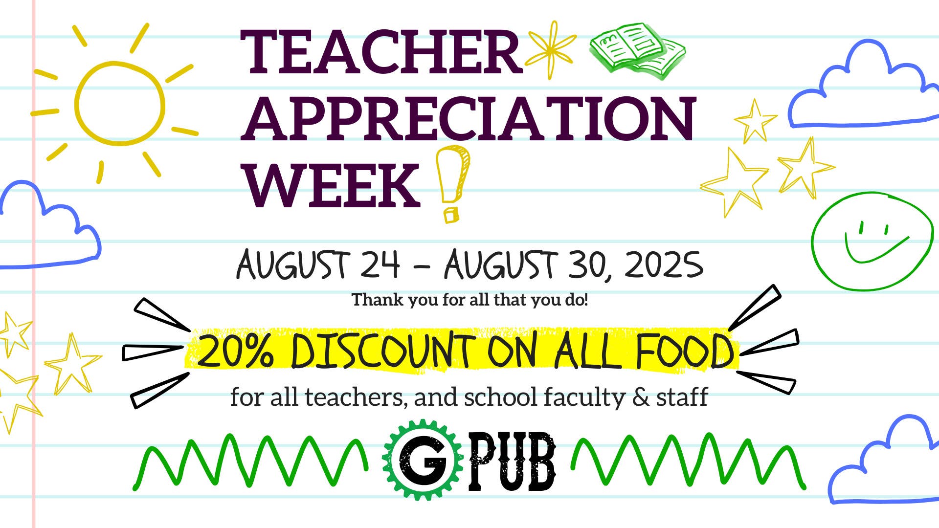 Teacher Appreciation Week at GPub
