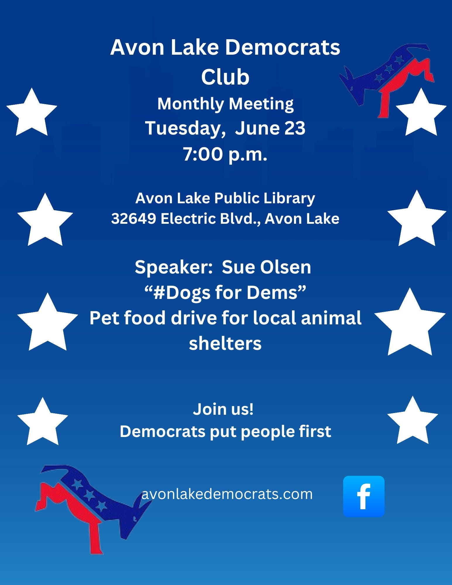 Avon Lake Democrats Club Meeting