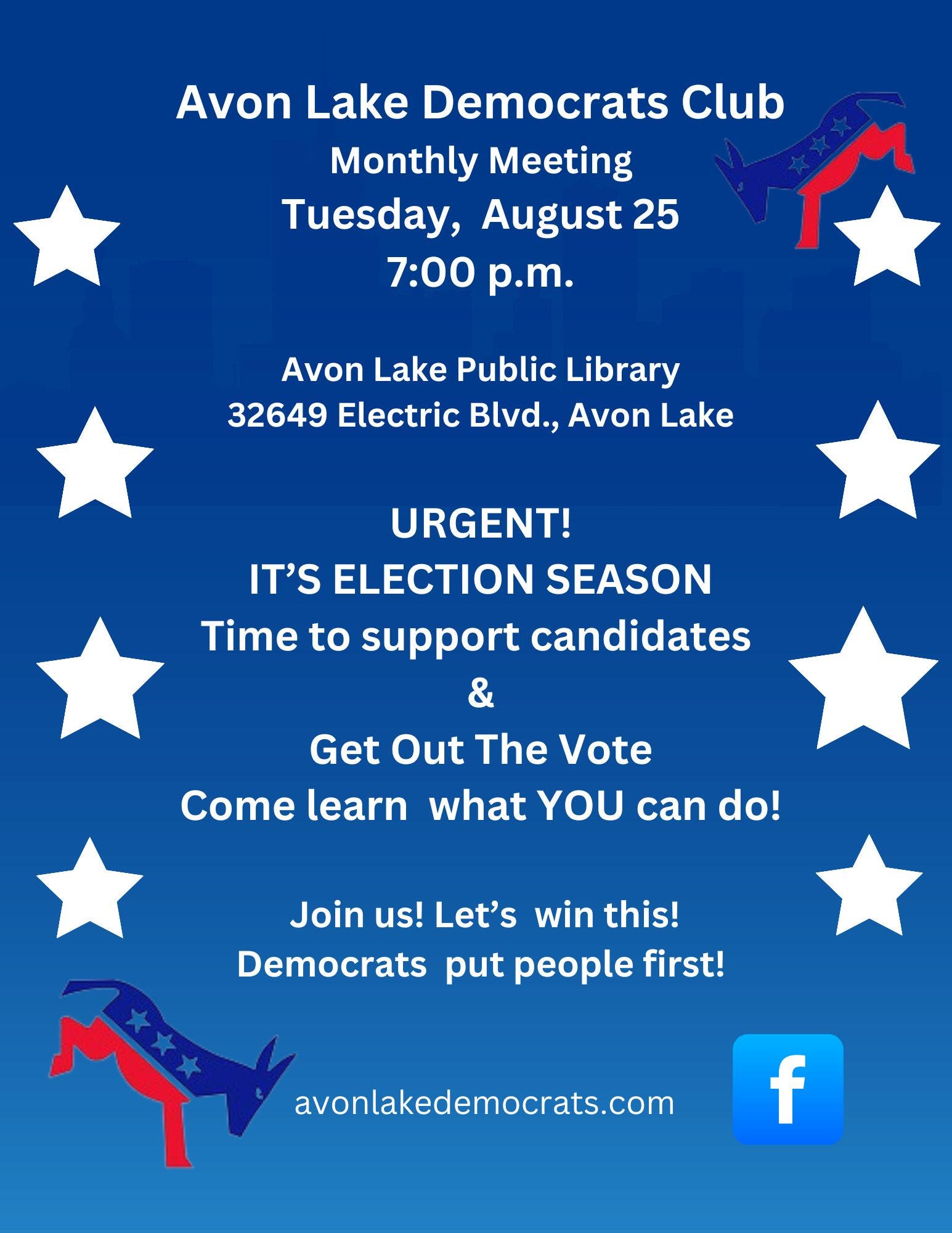 Avon Lake Democrats Club Meeting