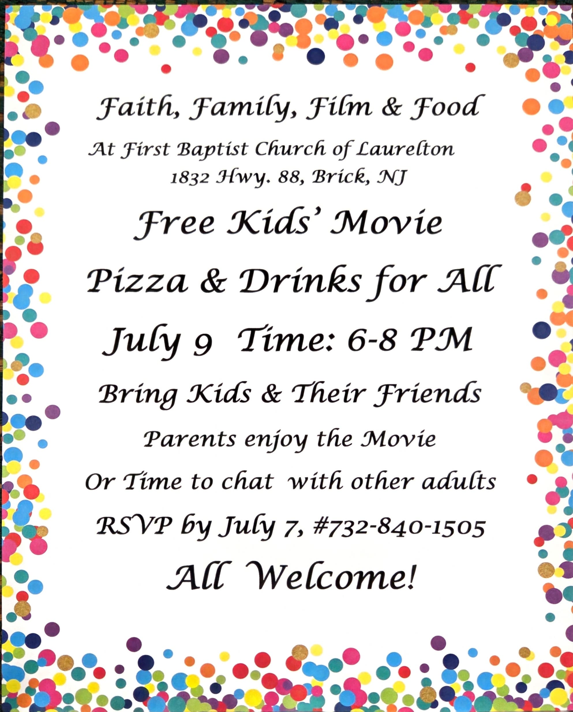 Faith, Family, Film & FOOD