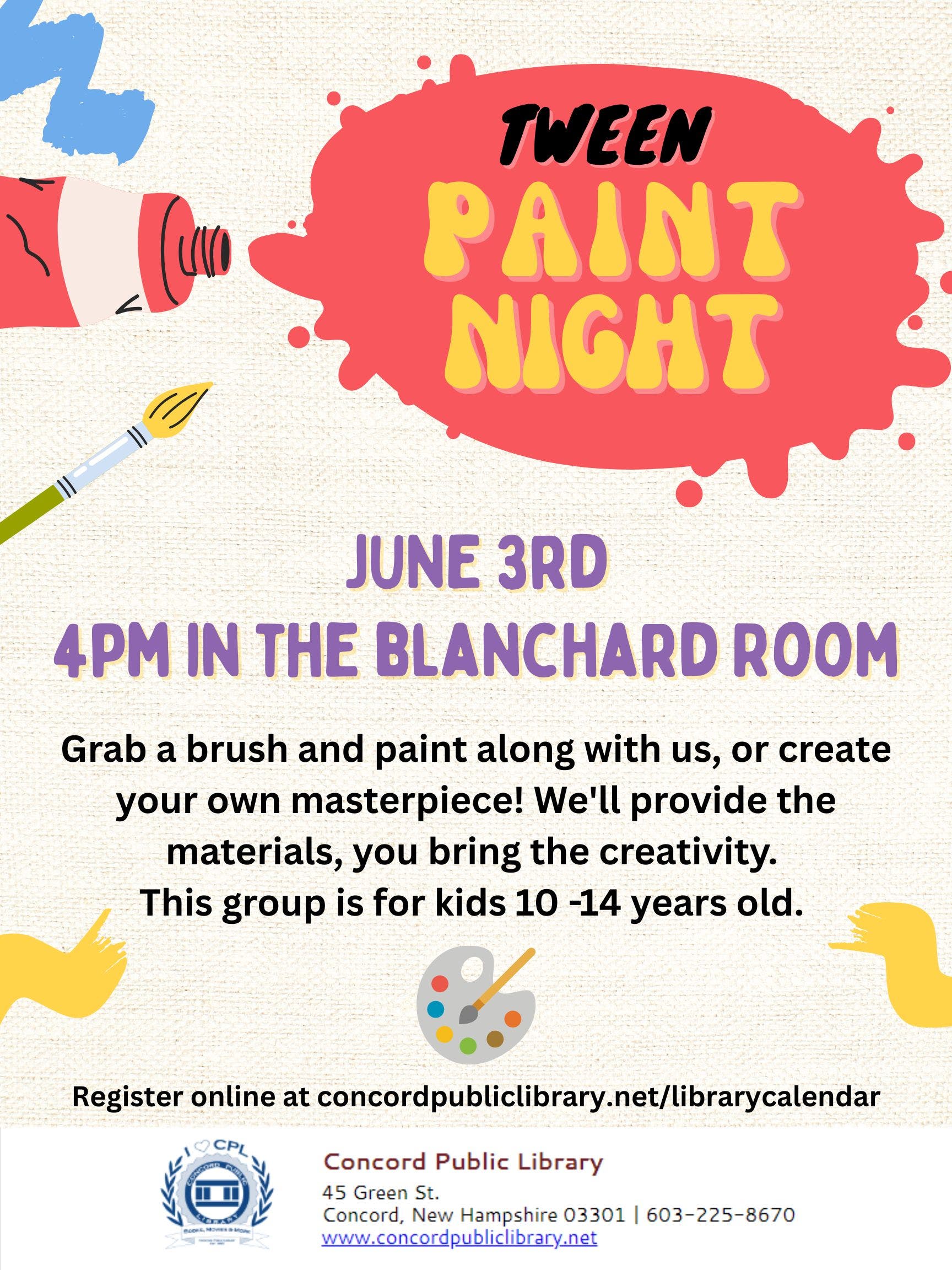 Tween Paint Night