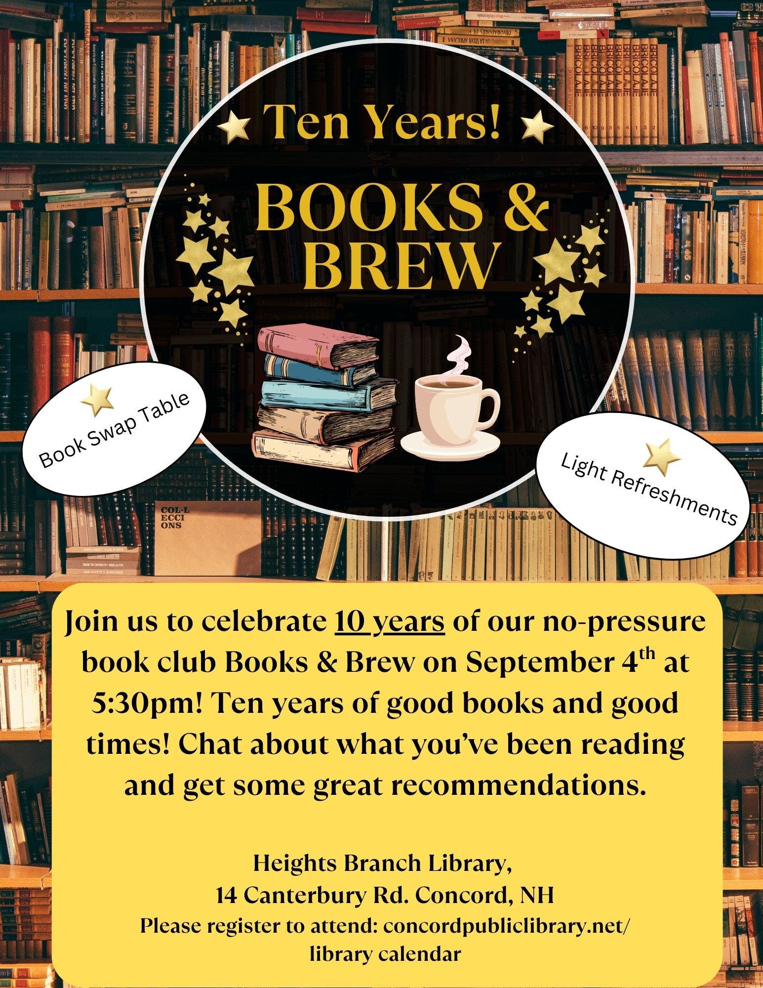 Books & Brew - 10 Year Anniversary