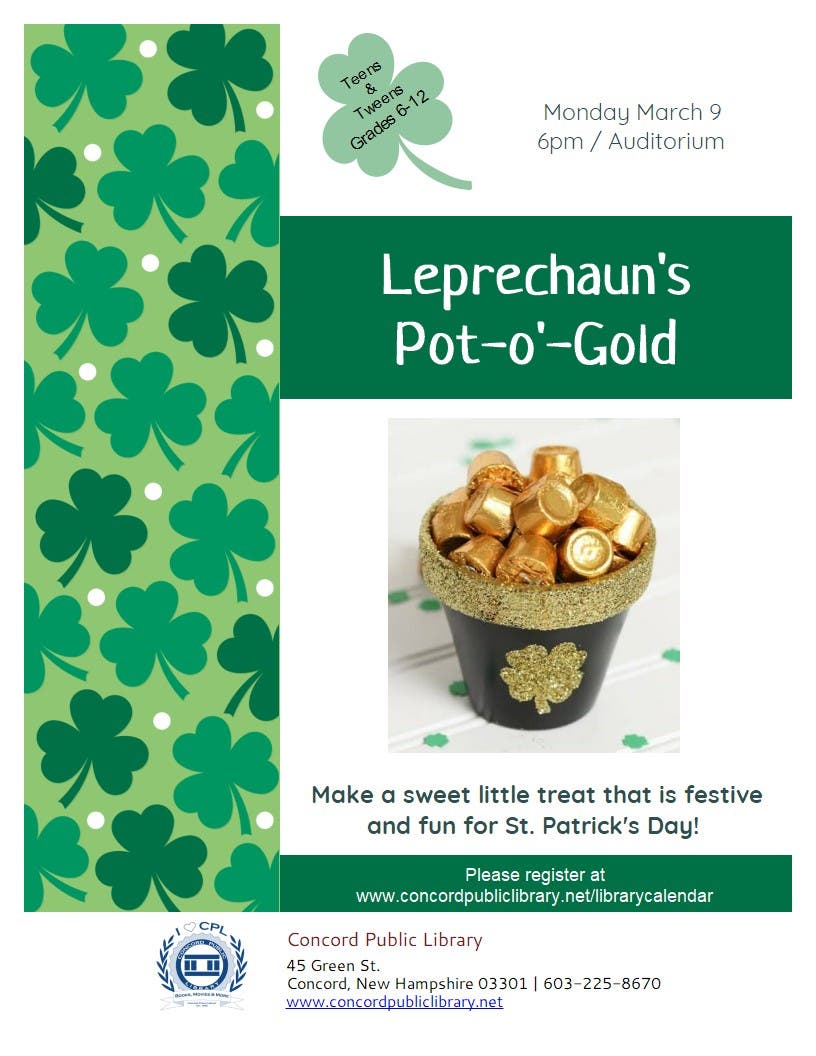 Teens & Tweens - Leprechaun's Pot-o'-Gold