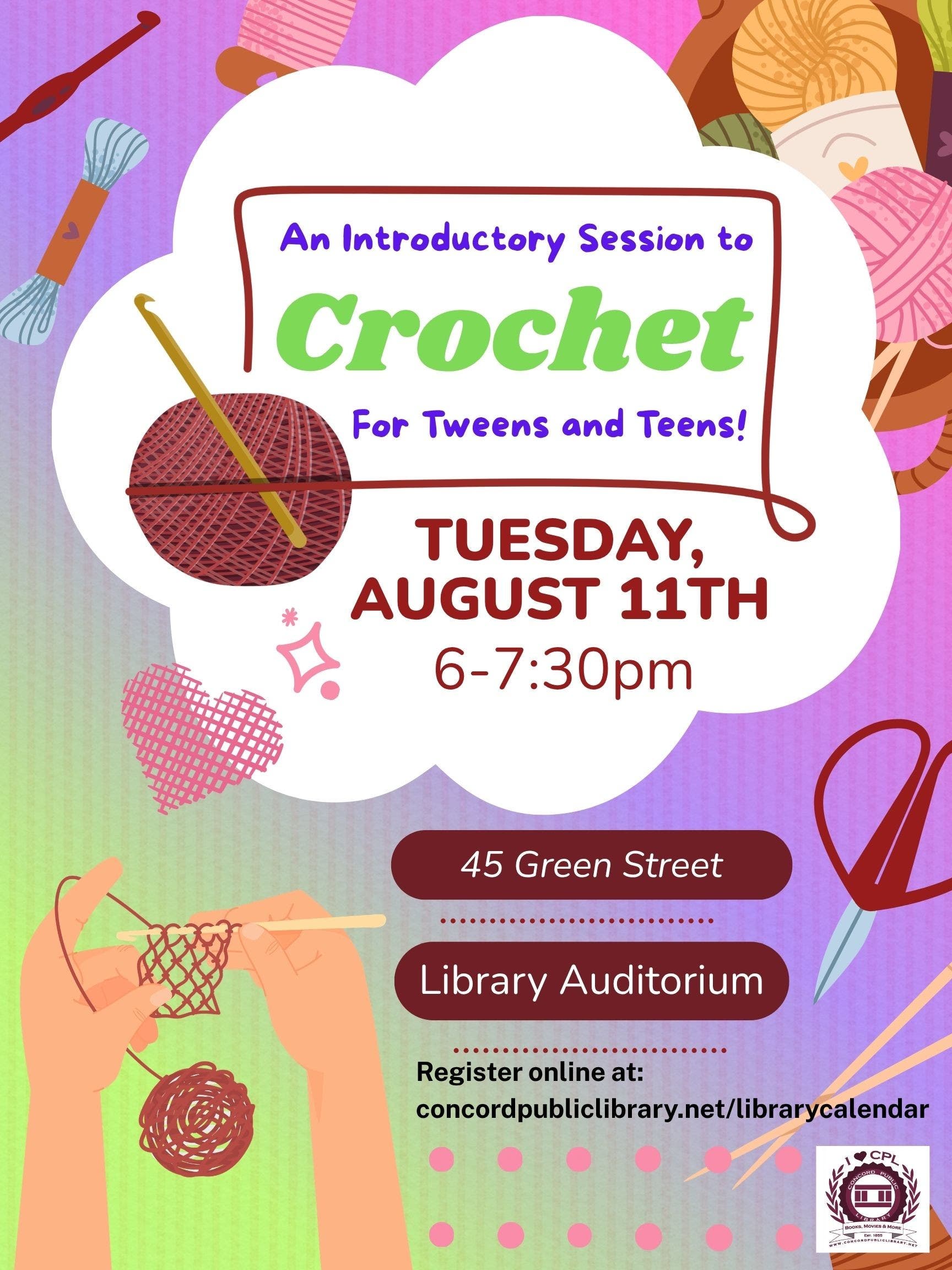 Teens & Tweens Introductory Crochet