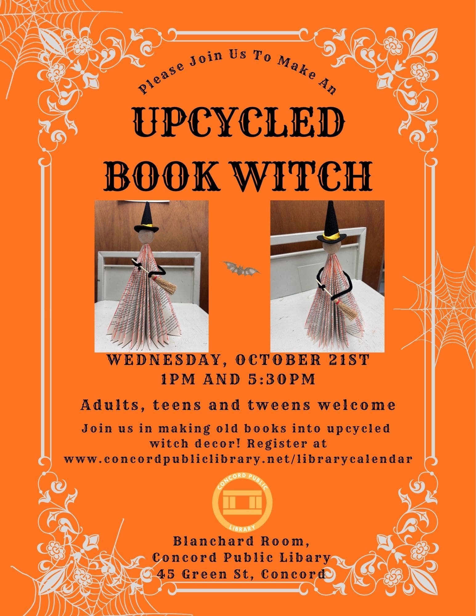 Upcycled Book Witch