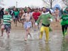 Shamrock Splash participants ran into the water at beautiful Constitution beach. 