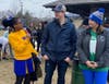 State Senator Lydia Edwards of East Boston and State Representative Jessica Giannino of Revere joined event host and Metropolitan Beaches Commission Co-Chair Representative Adrian Madaro of East Boston in welcoming the crowd to Constitution Beach.