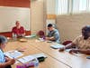 Chef and certified ServSafe Instructor Jim Rogers works with students preparing for the ServSafe Food Protection Manager certification exam.   