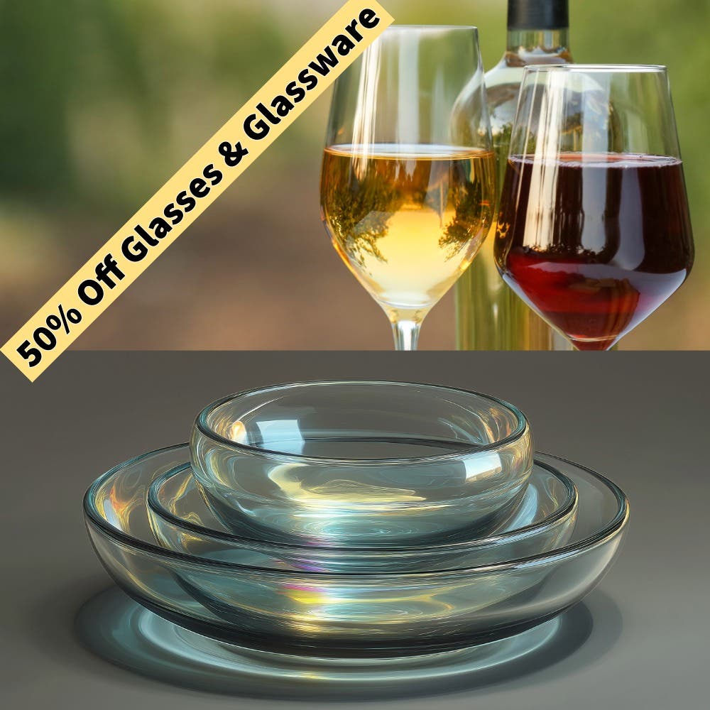 Half Off All Glassware