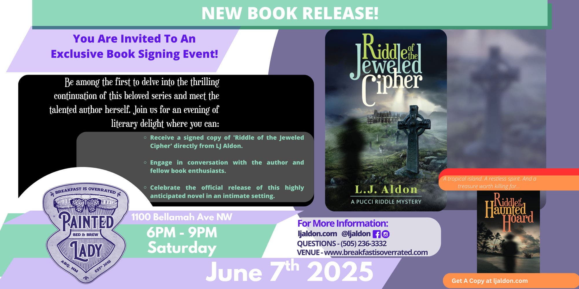 Book Release Party: Riddle of the Jeweled Cipher