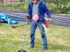 A Heritage Consultants detectorist scans a portion of the Ridgefield battleground.