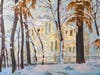 One of the many pieces of art that was on display during the recent pop-up exhibit titled "Art for Ukraine" at the Perkins Center for the Arts in Collingswood. 