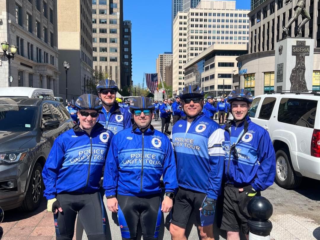 This picture shows some of the police officers from Moorestown, Cinnaminson, Maple Shade and Willingboro who are among the hundreds from across the country that are taking part in a nearly 300-mile trek from New York City to Washington, DC this week. 