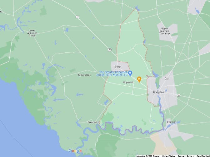 The crash happened just west of Bridgeton in Hopewell Township, according to state police.