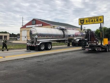 This is the tanker truck officials have said leaked chemicals into the air during the Aug. 10 incident. 