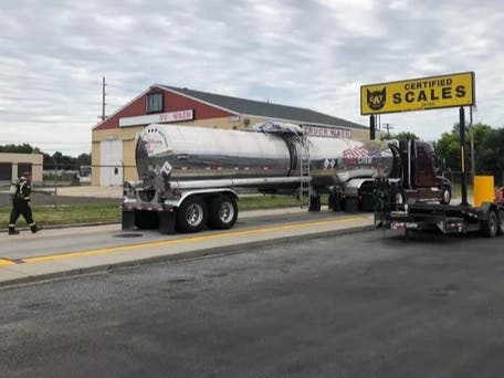 This is the tanker truck officials have said leaked chemicals into the air during the Aug. 10 incident.