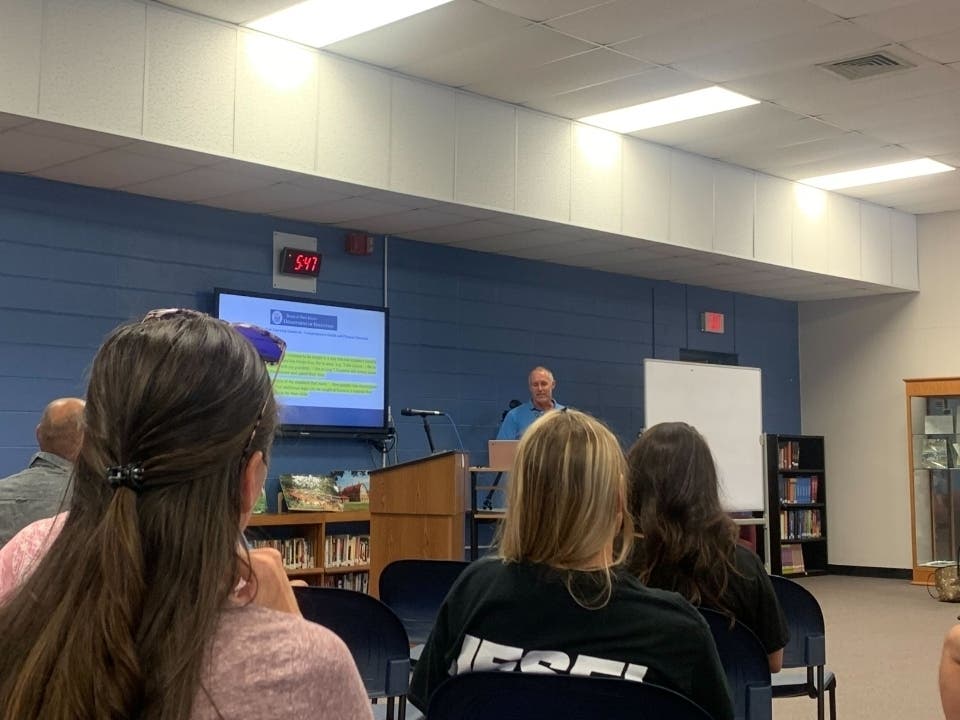 Assistant Superintendent for Curriculum and Instruction William Zylinski held a presentation on the updated curriculum.