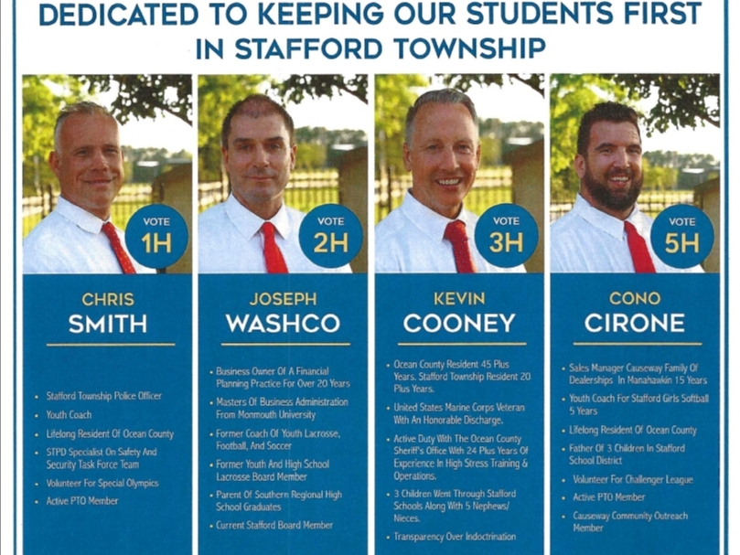 Joseph Washco is seeking a three-year spot on the Stafford Township Board of Education.