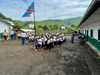 Students lining up for roll call at Rama Primary School in Mushaki, DR Congo.