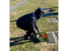 American Legion Auxiliary member Peaches Hoban places a memorial wreath on a veteran’s grave at the Cape May County Veterans Cemetery during this year’s Wreaths Across America Day held on Saturday, December 17th.