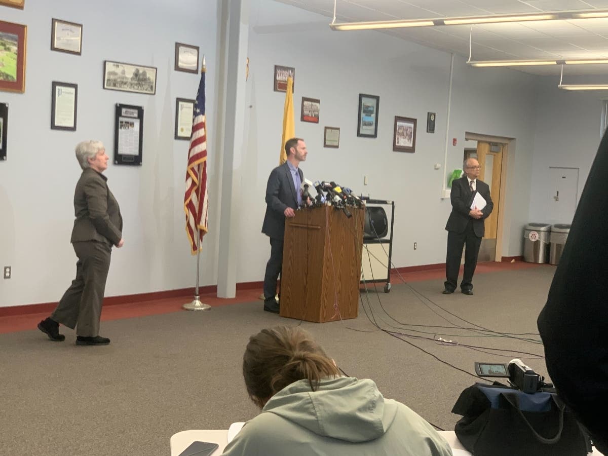 Acting Superintendent Douglass Corbett spoke to reporters prior to the Central Regional Board of Education meeting on Thursday evening.