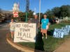 Residents Regina Discenza, Steve Bahrle and Gavin Rozzi were among the protestors Thursday night.