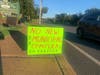 Residents protested the proposal prior to the Township Committee meeting.