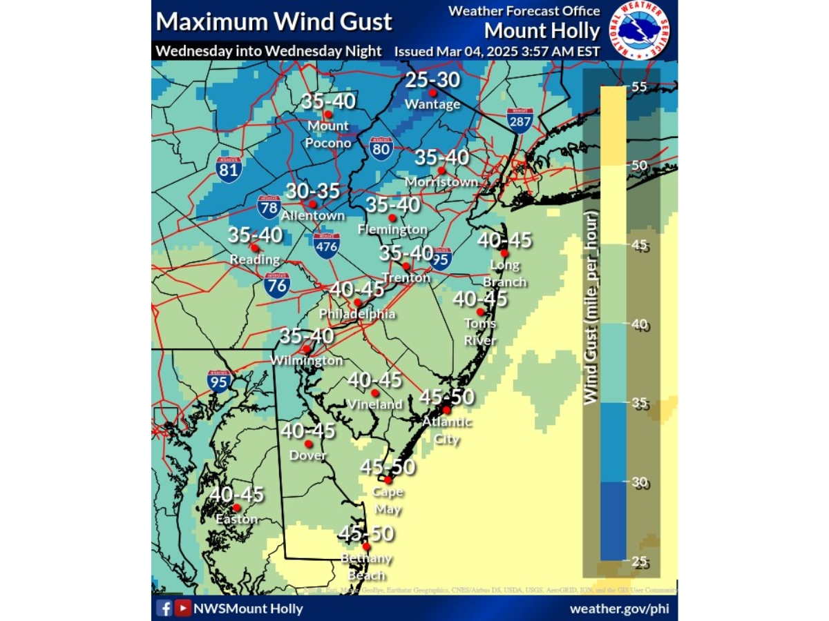 Strong Storms, 50 MPH Winds To Slam NJ: Latest Forecast, Timing ...