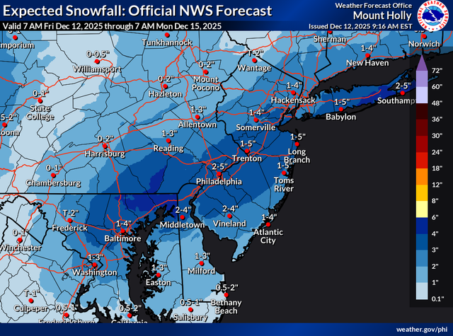 Winter Weather Advisory Issued For 16 NJ Counties Ahead Of Weekend ...