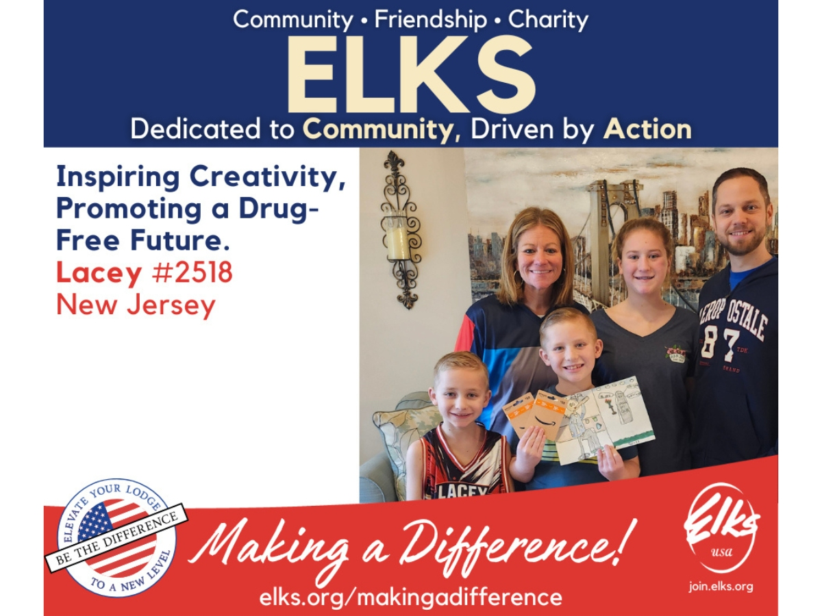 The Lacey Elks Lodge recently congratulated Ethan Kasper for earning first place in its annual Drug Awareness Poster Contest.