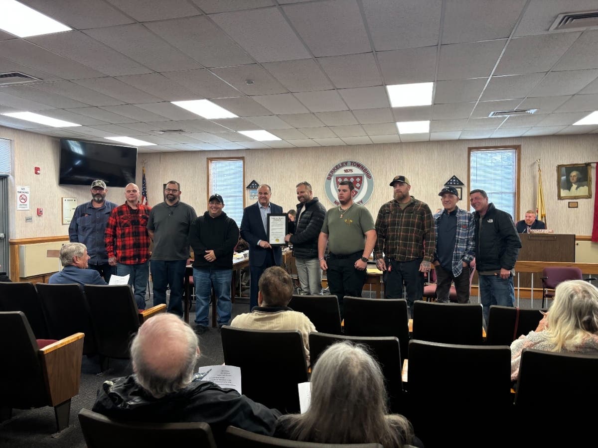 Berkeley Township formally recognized public works professionals as first responders through a proclamation read into the record by Mayor John Bacchione.