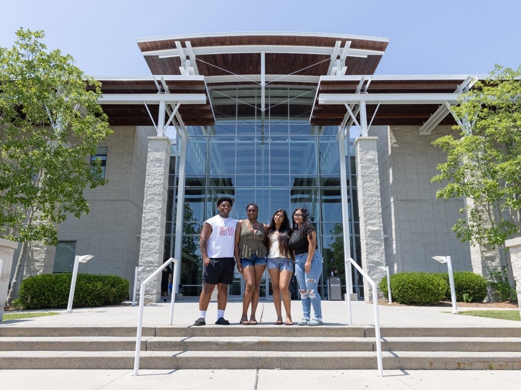 Jeremiah Wright, Ja’vira Blake, Marlet Cruz-Diaz and Ema Ortiz-Antonio participate in the Educational Opportunity Fund Summer Bridge Program at Stockton University.