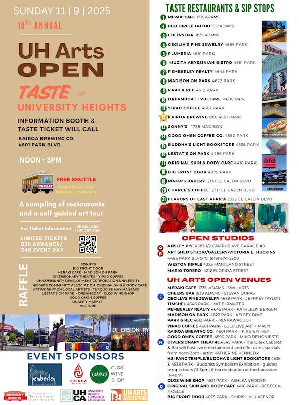 18th annual UH Arts Open & Taste of University Heights