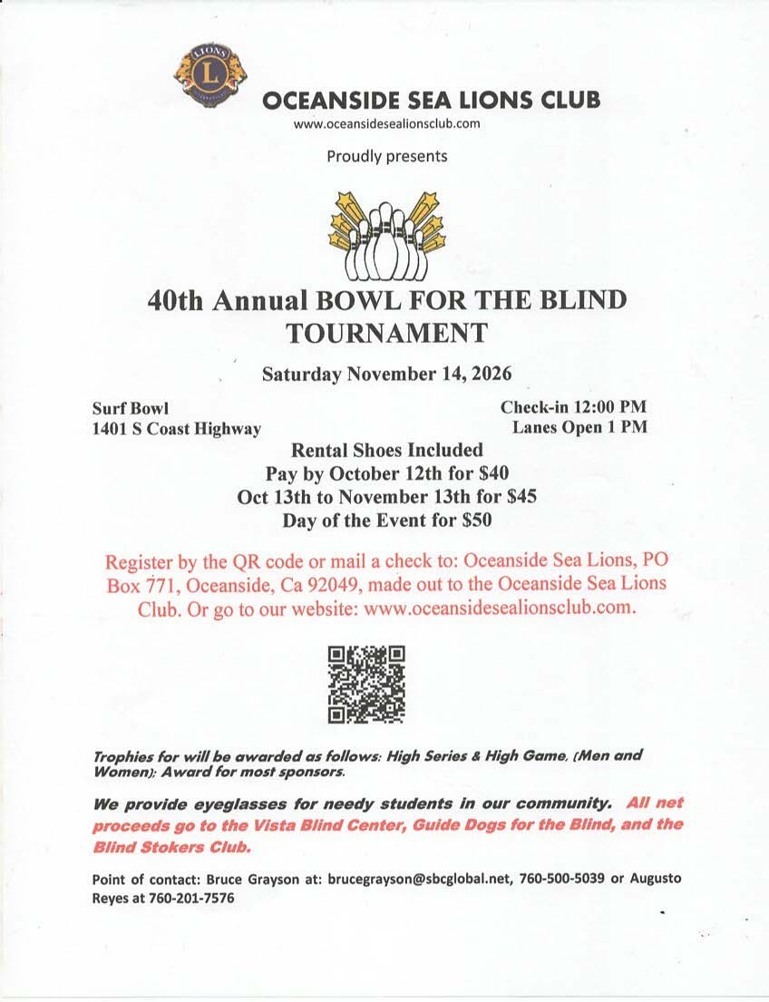 40th Annual Bowl for the Blind