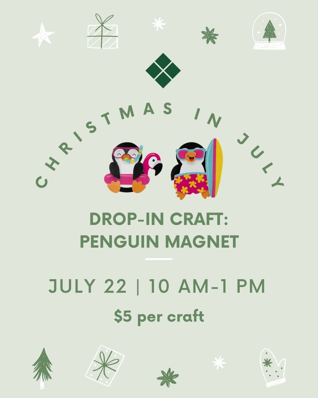 Drop-in Craft: Penguin Magnet