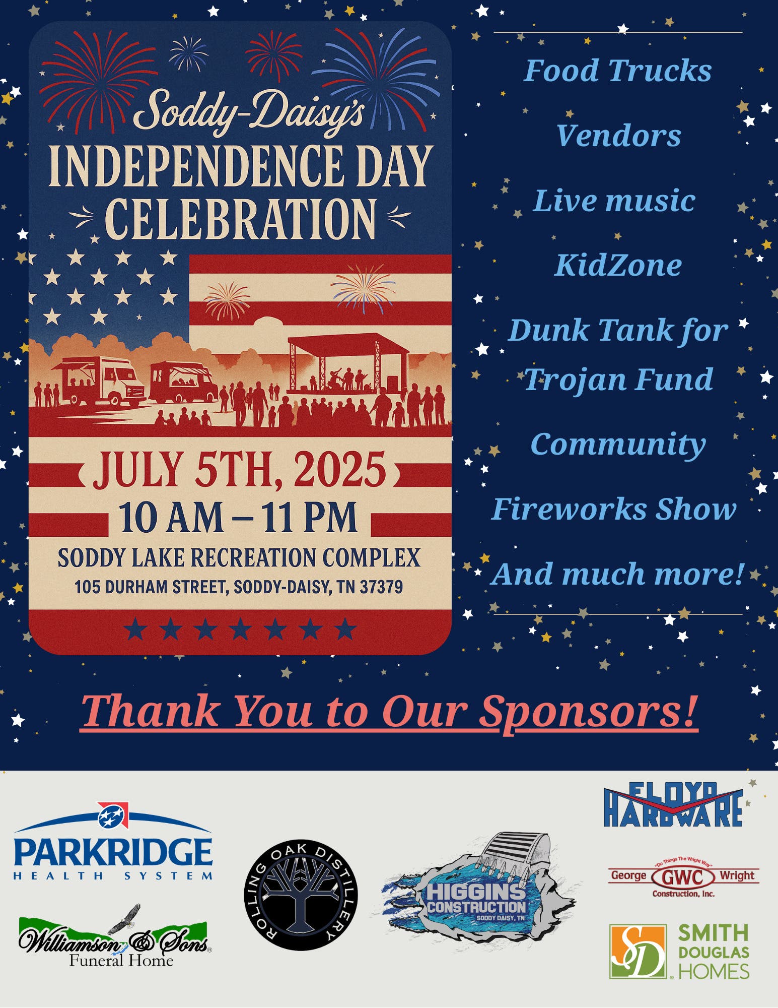 Soddy-Daisy Independence Day Celebration Set for Saturday, July 5th