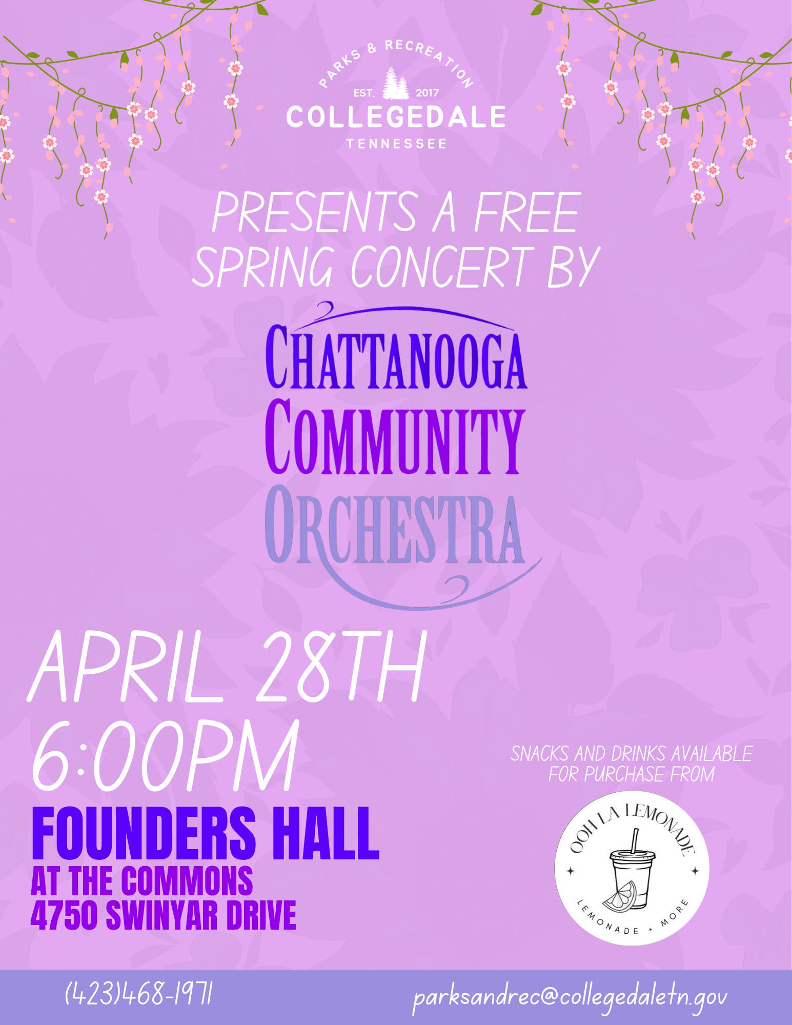 Collegedale to Host Free Spring Concert Featuring Chattanooga Community Orchestra on April 28