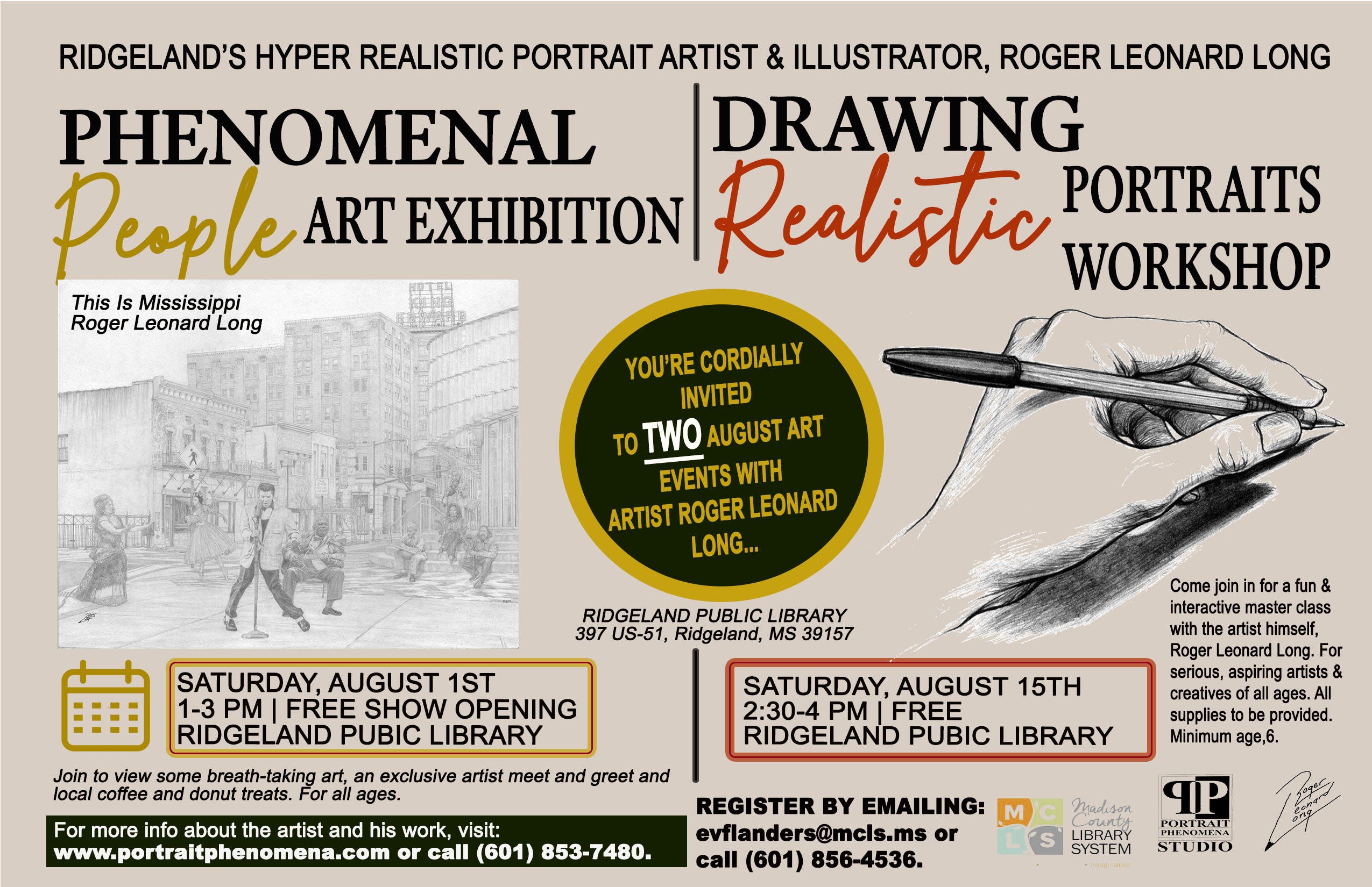 "Phenomenal People" Roger Leonard Long Art Exhibition Opening