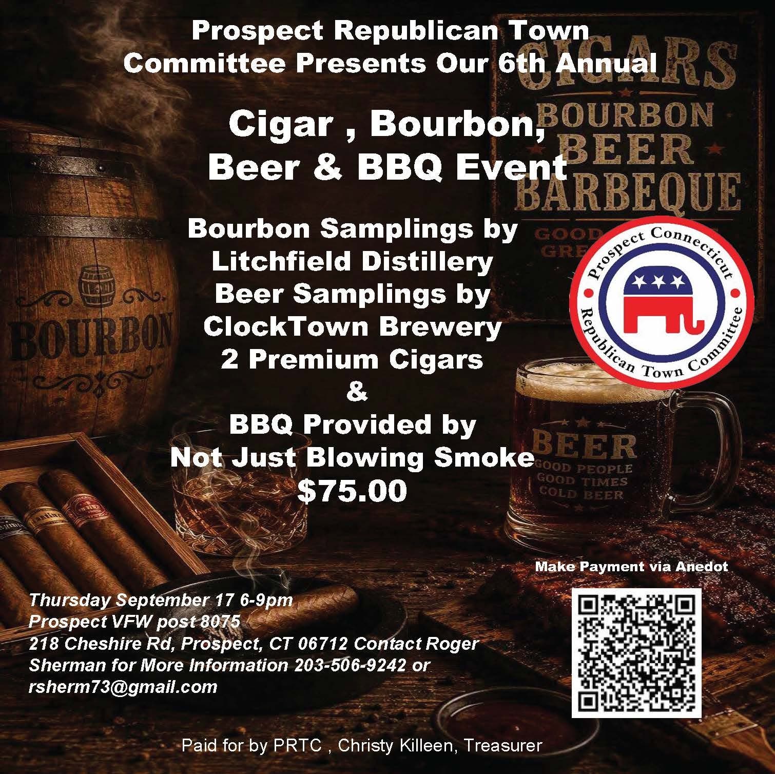 Bourbon, Cigars, Beer and BBQ
