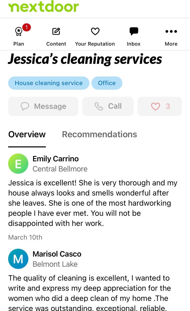 Jessica’s cleaning services 