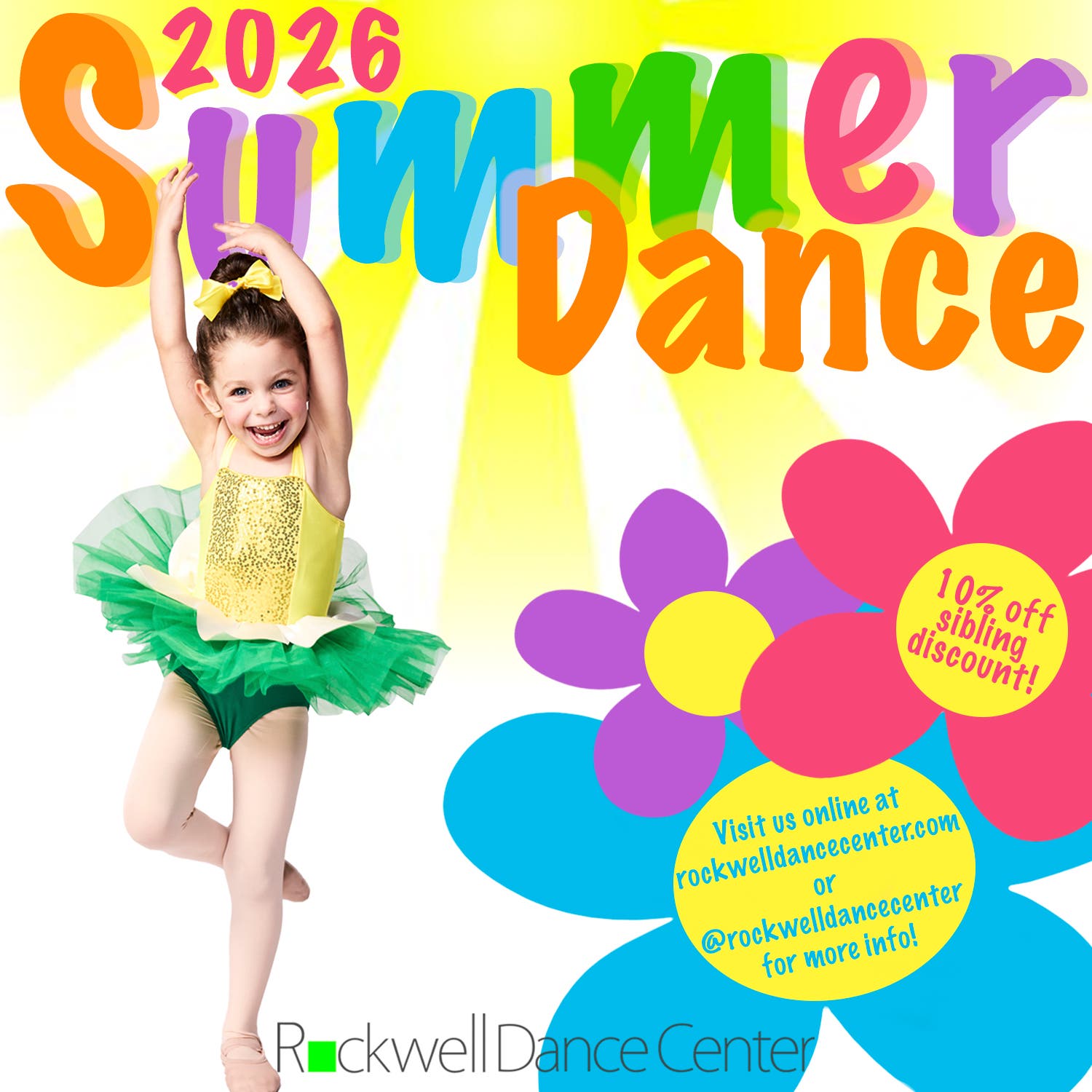 SUMMER DANCE PROGRAMS at Rockwell Dance Center in Trumbull - Ages 3-21 Beg thru Adv