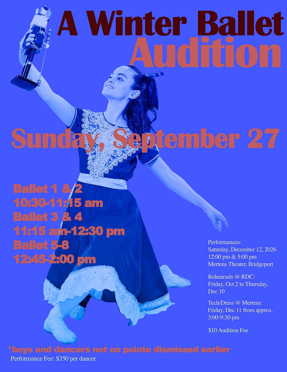 AUDITIONS for NUTCRACKER - OPEN TO ALL - Ages 6-21