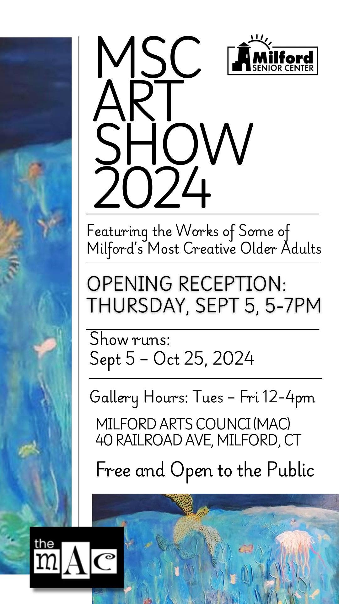 Sep 5 | Milford Senior Center Art Show 2024 | Milford, CT Patch