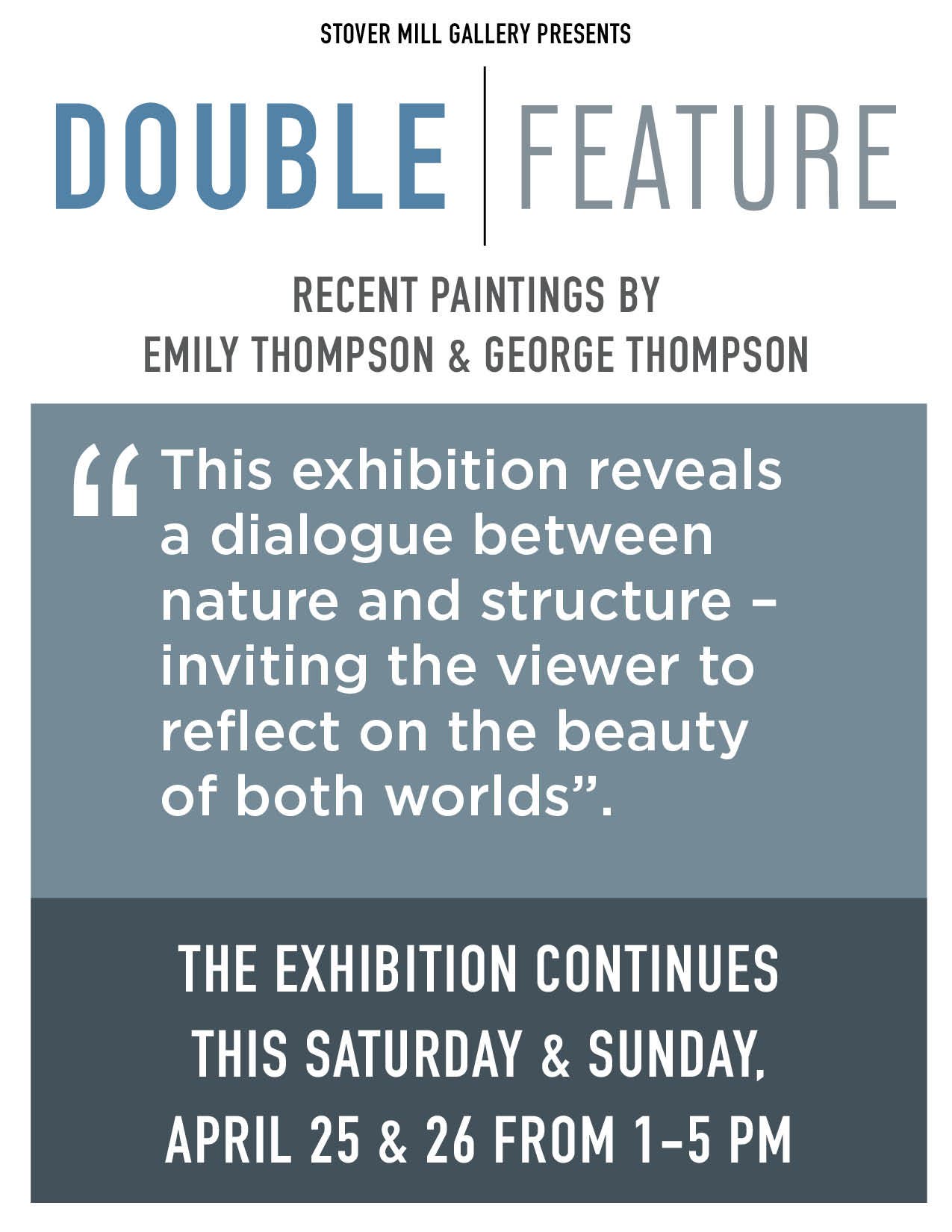 Double Feature: Recent Paintings by Emily Thompson and George Thompson