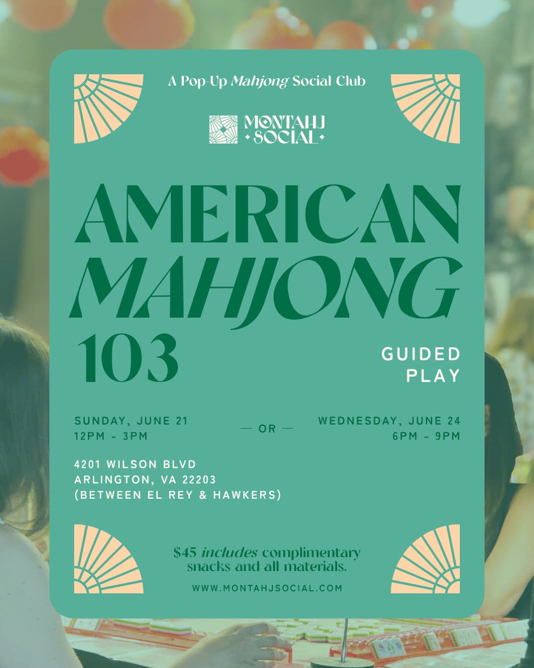 American Mahjong 103: Guided Play at Montahj Social