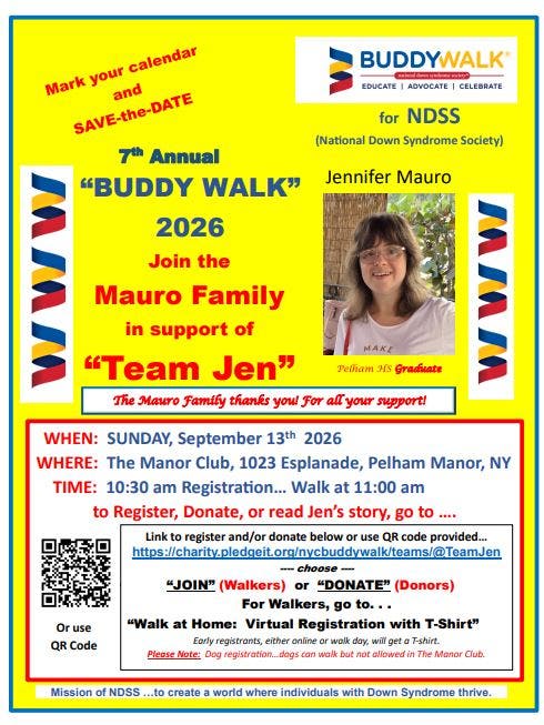 2026 Buddy Walk for "Team Jen" and the National Down Syndrome Society