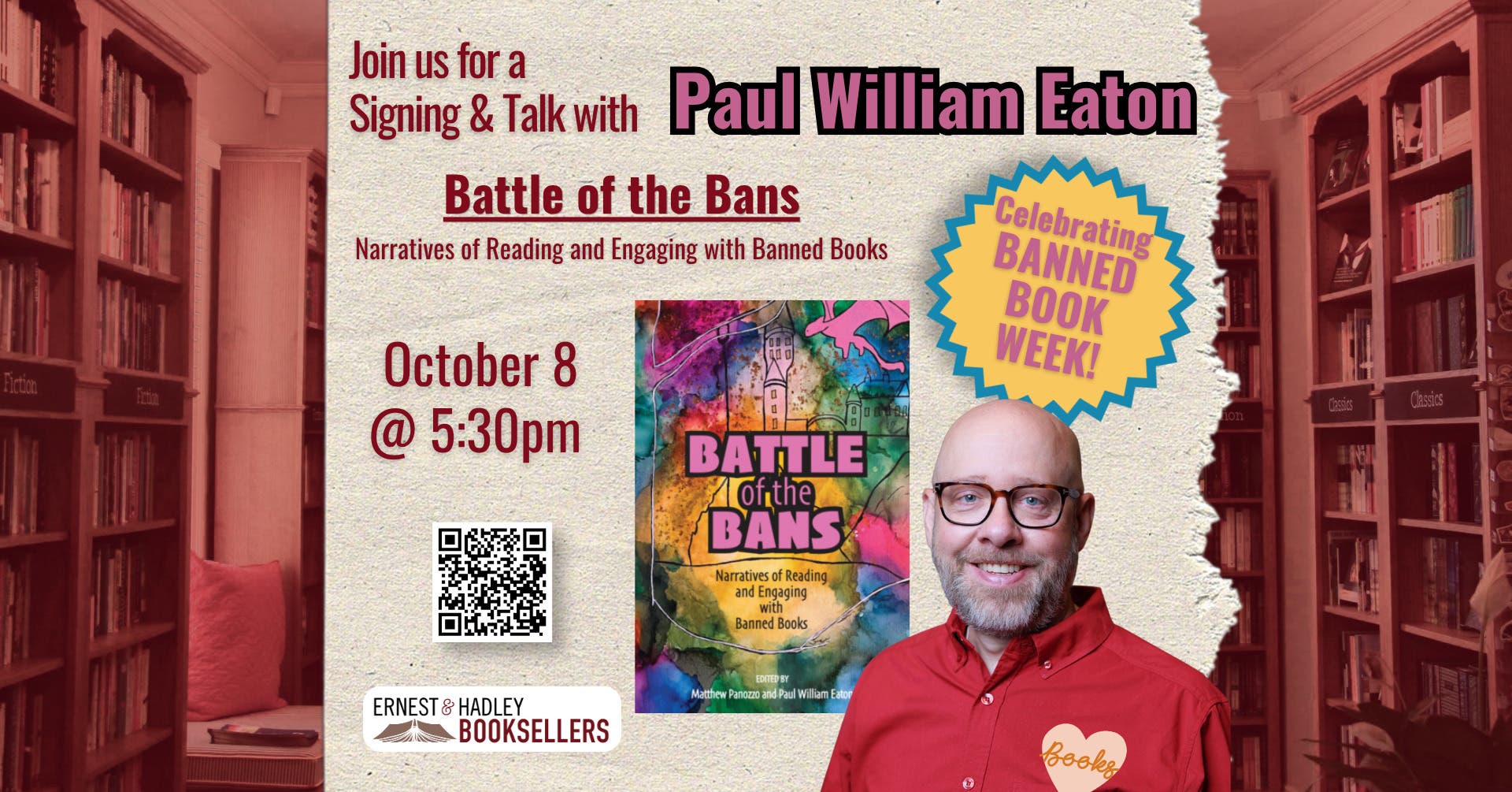 BATTLE OF THE BANS Signing & Talk with Paul Eaton